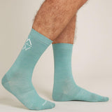 Men's Icebreaker Merino Lifestyle Fine Gauge Crew IB Logo Reflections Socks Cloud Ray/Snow-Apparel-33-OFF