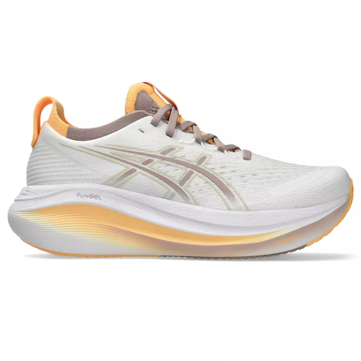 Women's Asics Gel-Nimbus 27 White/Fawn-SOULIER, shoes-33-OFF