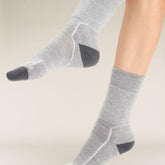 Women's Icebreaker Merino Hike+ Medium Crew Socks Blizzard Heather-Apparel-33-OFF