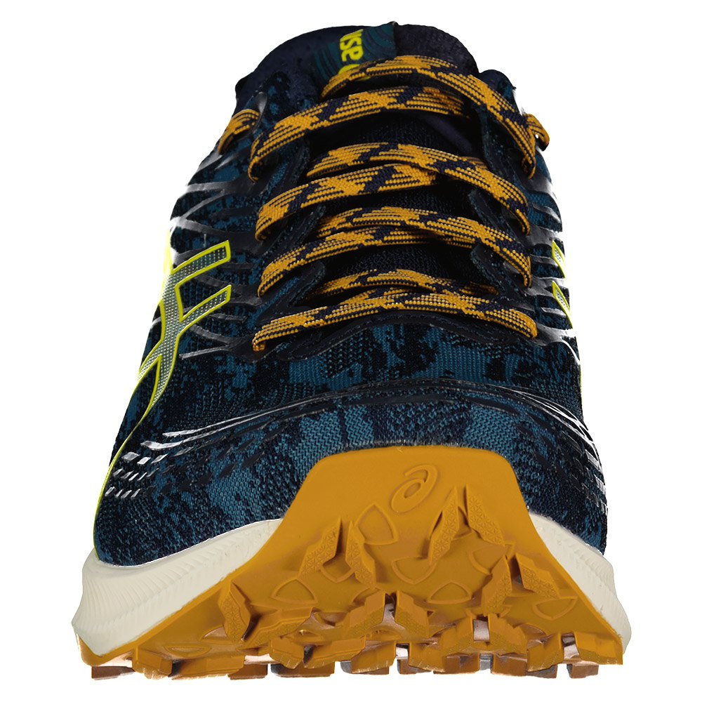 Men's Asics Fuji Lite 3 Trail Running Shoes Ink-Teal-Golden-Yellow-Shoes-33-OFF