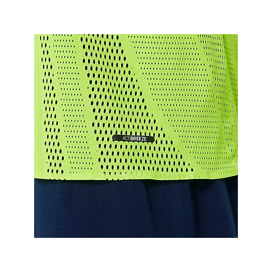Men's Asics Metarun SS Top Safety Yellow-Apparel-33-OFF