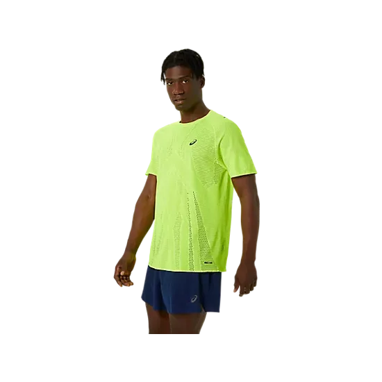Men&#39;s Asics Metarun SS Top Safety Yellow