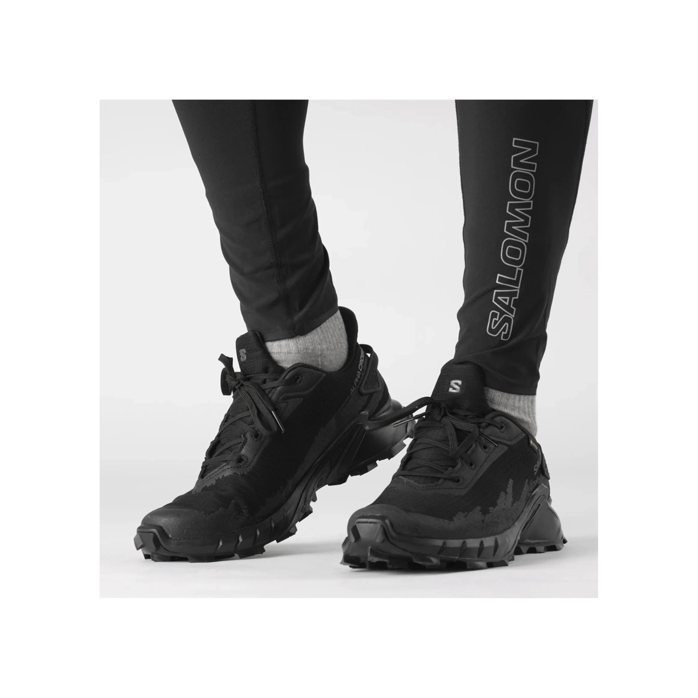 Men's Salomon Alphacross 4 GTX Black-SOULIER, shoes-33-OFF