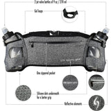 Unisex Life Sports Gear Eco Wave Hydration Belt Gris-Accessories-33-OFF