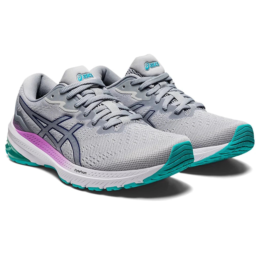 Women's Asics GT-1000 11 Grey/Diver Blue – - Main Image