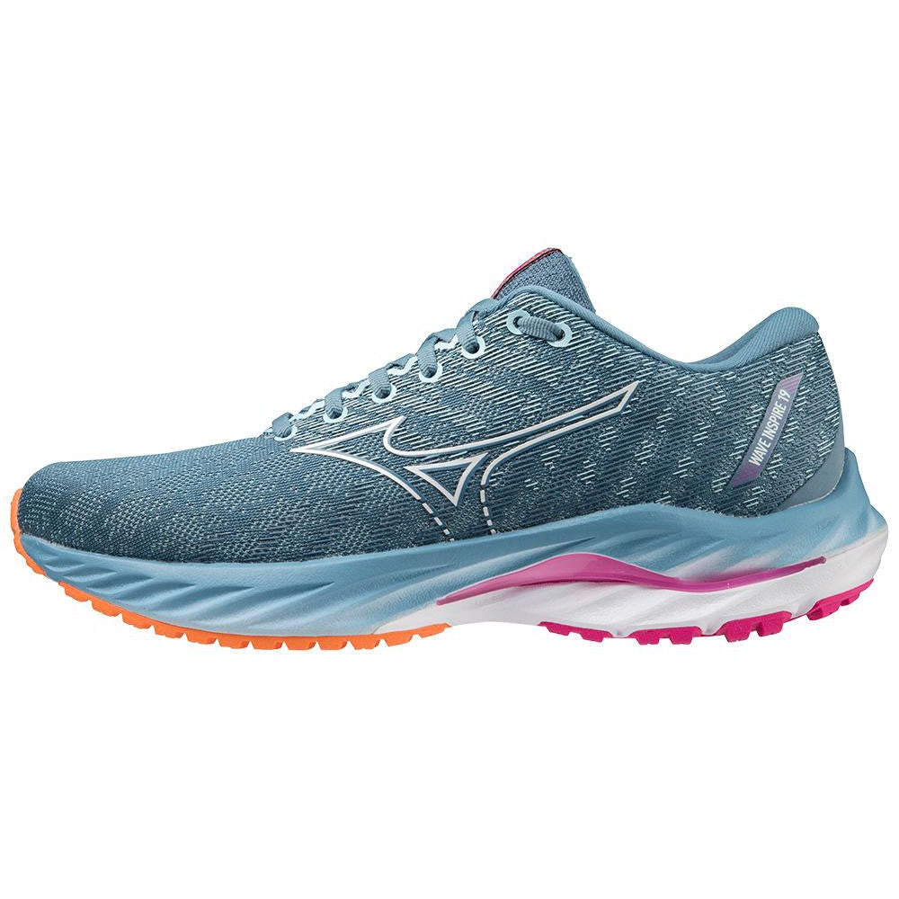 Mizuno Women s Wave Inspire 19 Provincial Blue White 7 D