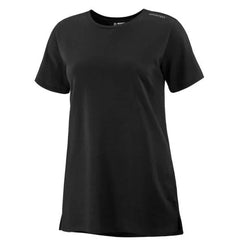 Women's Salomon OUTLIFE SCOOP Hem Tee Black - LARGE-Apparel-33-OFF