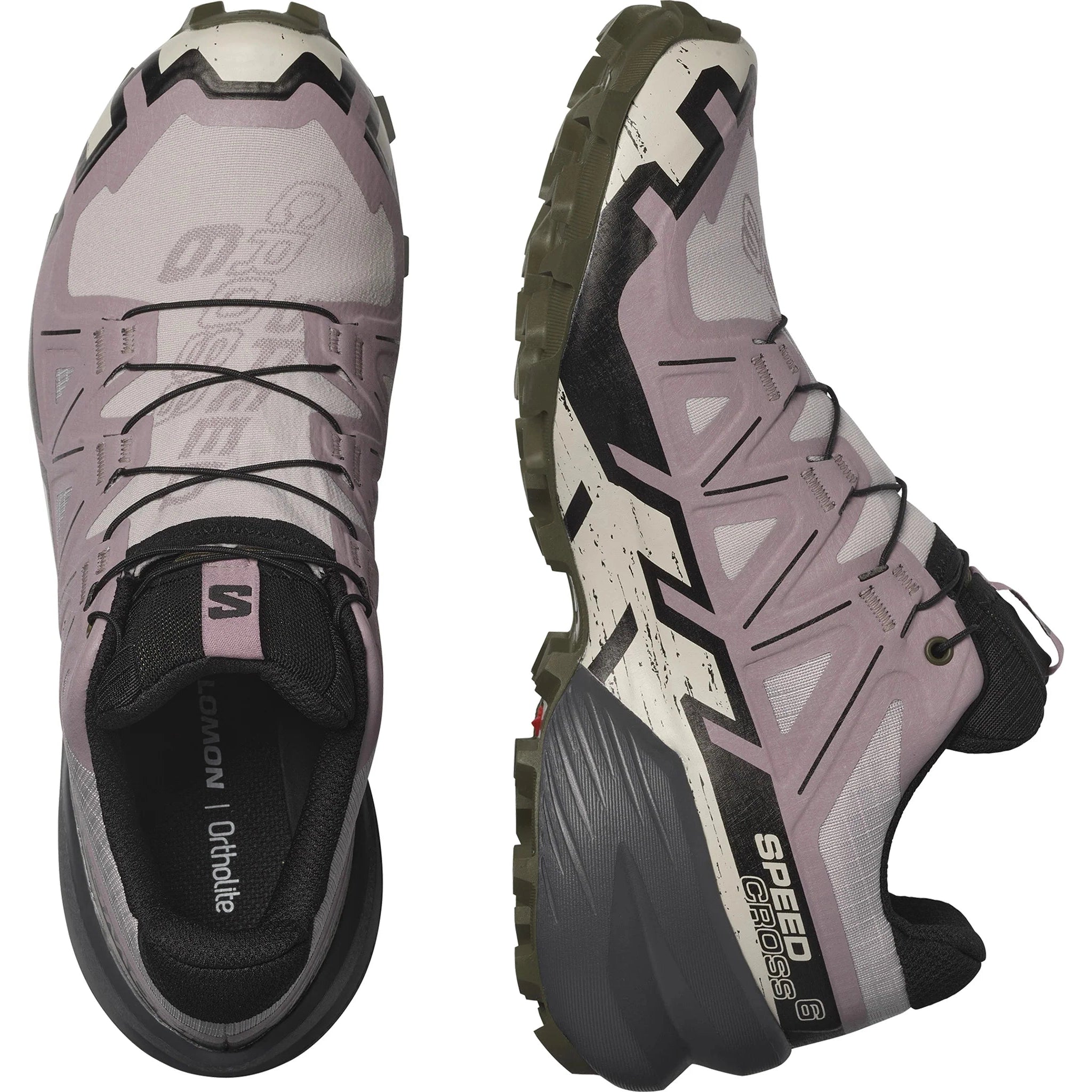 Women's Salomon Speedcross 6 GTX Ashes Of Roses - Black - Olive Night-SOULIER, shoes-33-OFF