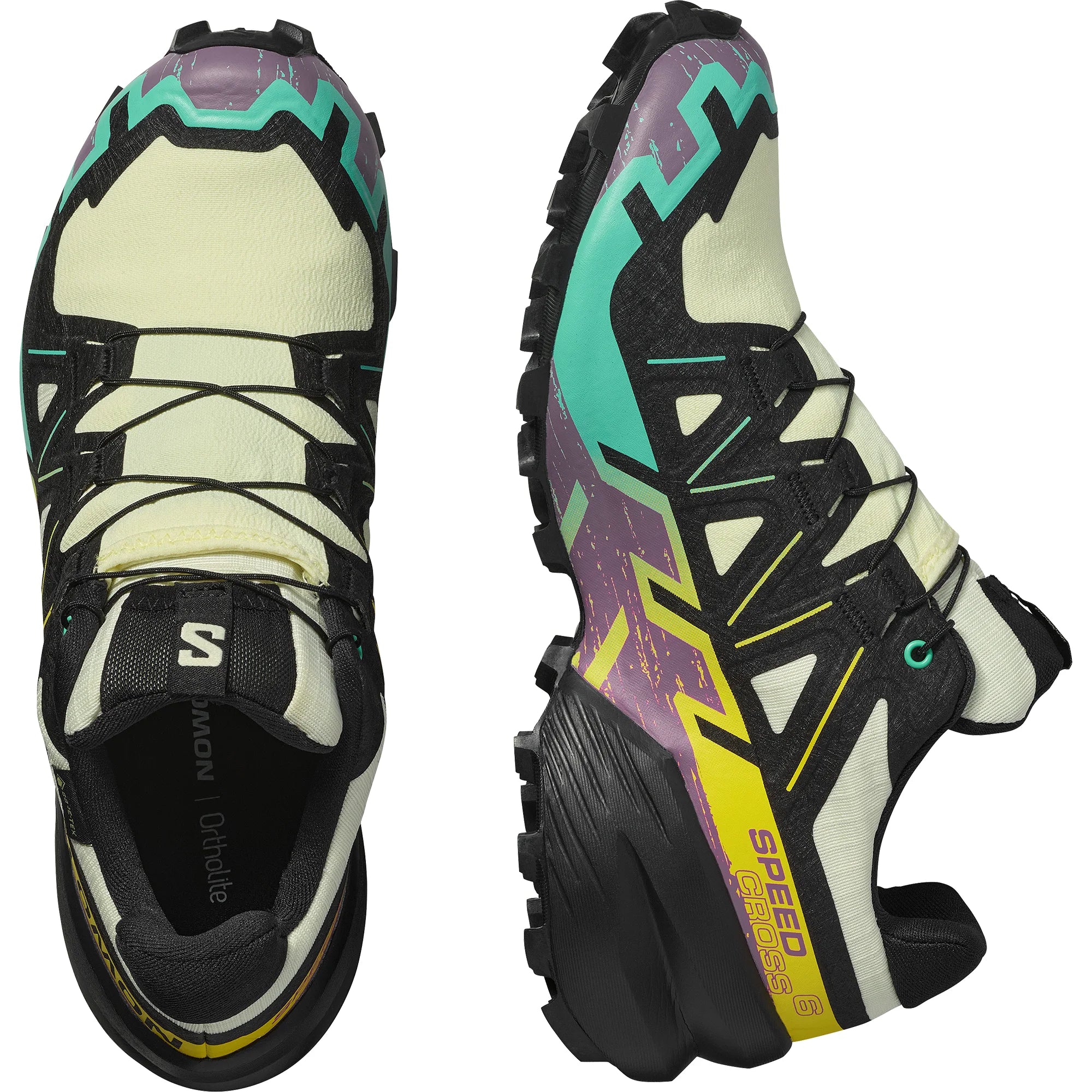 Women's Salomon Speedcross 6 GTX Tyello/Black/Wa-SOULIER, shoes-33-OFF